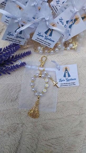Chaveirinho Terço Personalizados para Nascimento