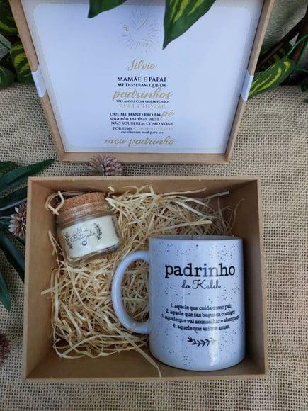Convite ou Lembrança para Padrinho ou Madrinha de Batismo