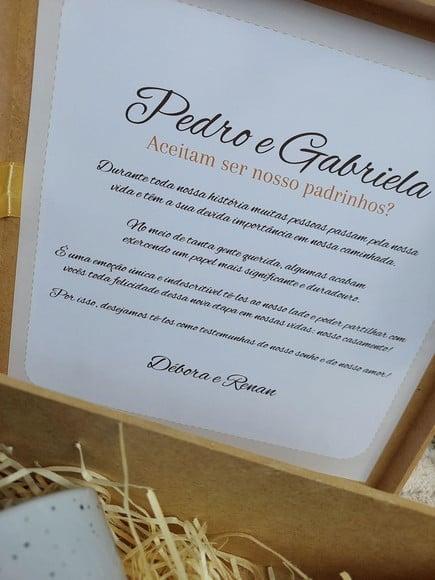 Convite ou Lembrança para Padrinhos de Casamento