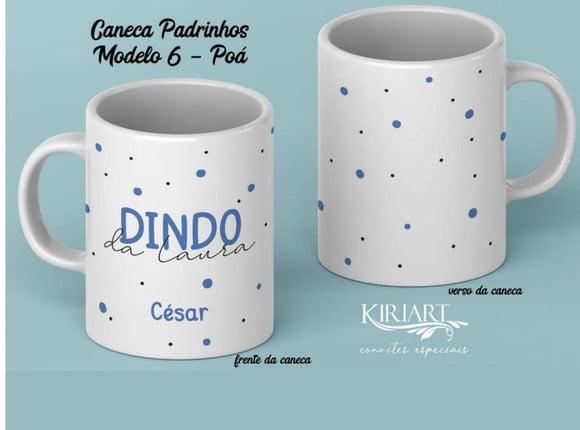 Dupla de Canecas para Padrinhos de Batismo