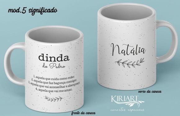 Dupla de Canecas para Padrinhos de Batismo