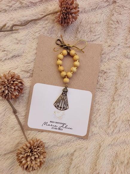 Mini Terço Nossa Senhora em Madeira
