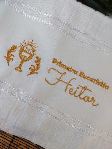 Toalhinha Bordada Eucaristia ou Batismo