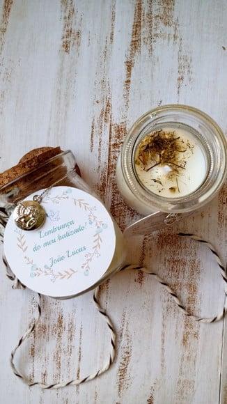 Vela 100 ml Artesanal para Batizado