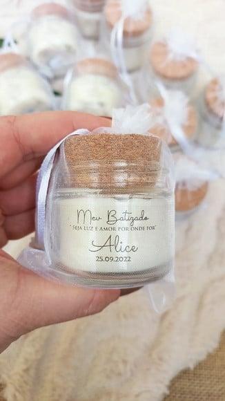 Vela 60 ml Artesanal para Batizado