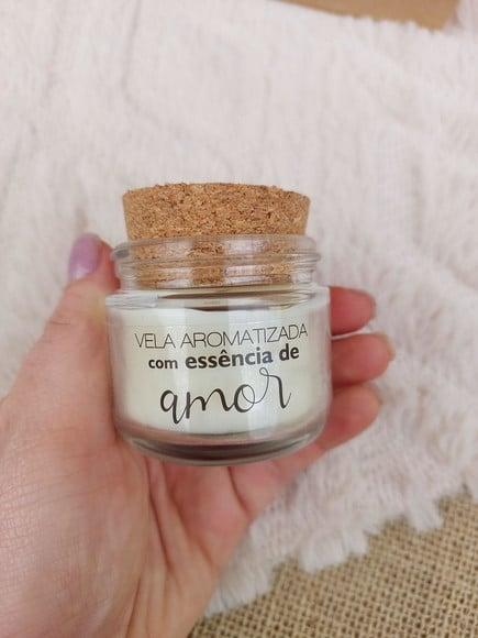 Vela Artesanal Natural para Batizado