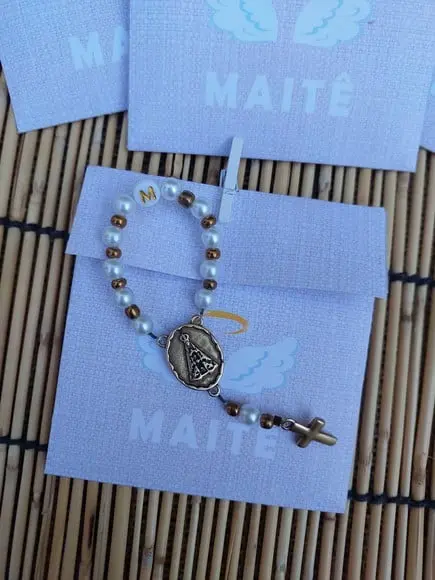 10 Mini Tercinhos Personalizados com Inicial para Nascimento