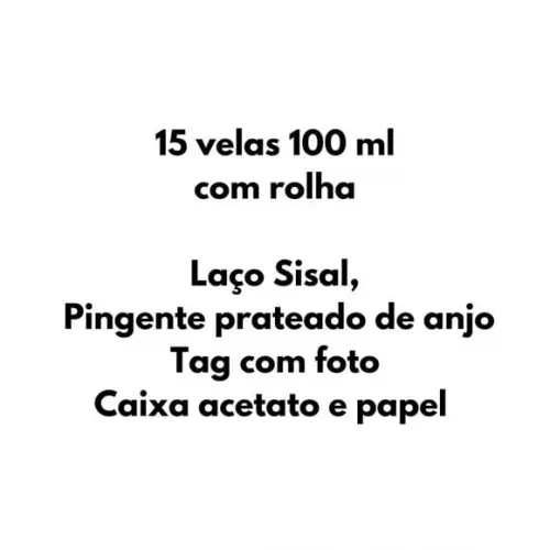 15 Velas 100 ml com Caixa Acetato