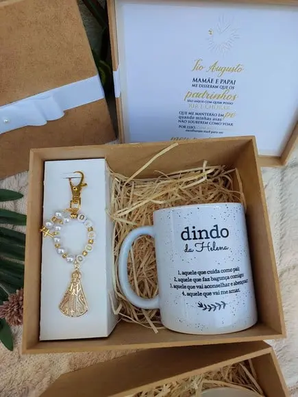 2 Caixas para Madrinha e Padrinho de Batismo