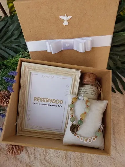 Caixa Individual para Padrinho ou Madrinha com Porta Retrato