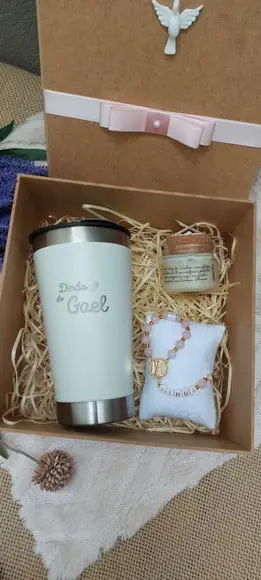 Caixa Madrinha com Copo Térmico de Inox