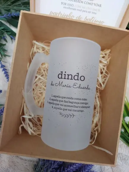 Caixa Padrinhos com Caneca de Chopp