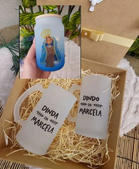 Caixa Padrinhos com Caneca de Chopp