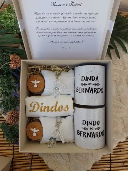 Caixa Padrinhos de Batismo + Troca Caixa 20x30