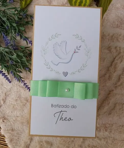 Caixa Personalizada para Batismo 10x20x8 cm
