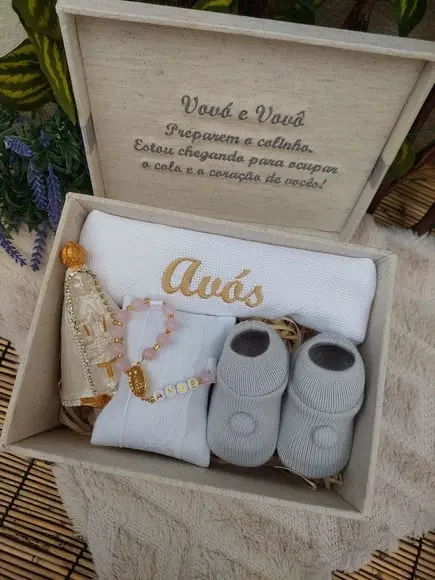 Caixa Presente Revelação Gravidez para Avós