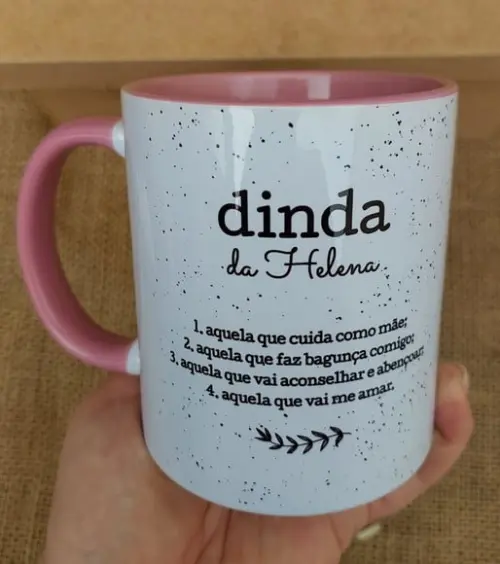 Caneca com Caixa Dinda com Alça e Interno Colorido