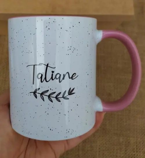 Caneca com Caixa Dinda com Alça e Interno Colorido