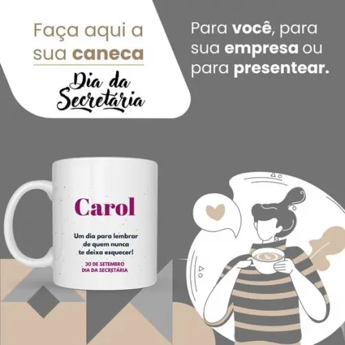 Caneca Dia da Secretária