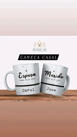 Caneca Dia dos Namorados Casados desde