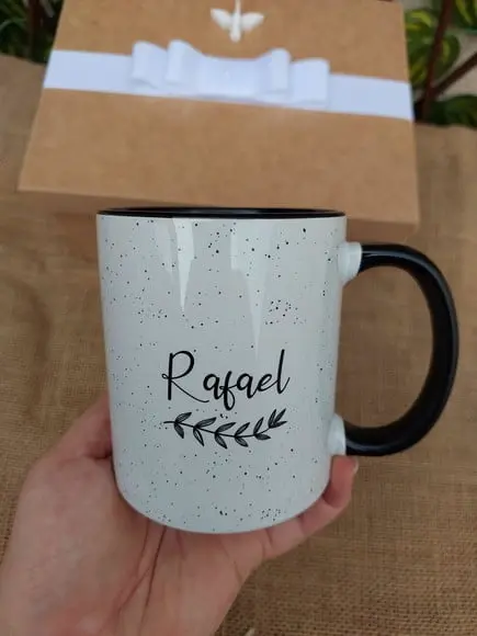 Caneca Dinda ou Dindo com Alça e Interno Colorido