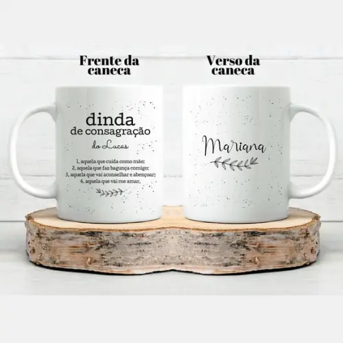 Caneca Madrinha ou Padrinho de Consagração