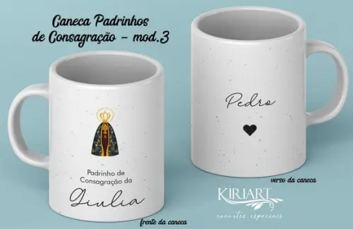 Caneca Madrinha ou Padrinho de Consagração