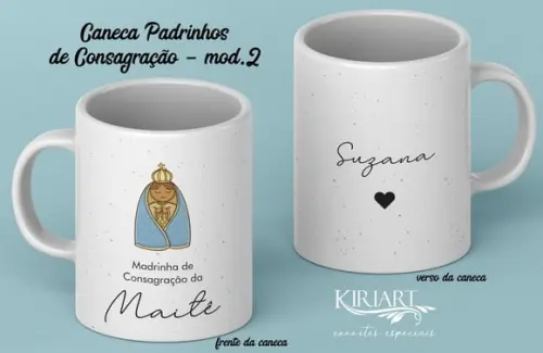 Caneca Madrinha ou Padrinho de Consagração