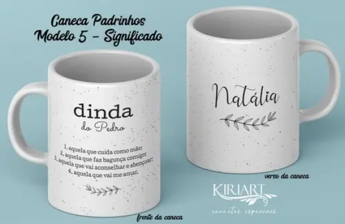 Caneca para Padrinhos de Batismo Unitário