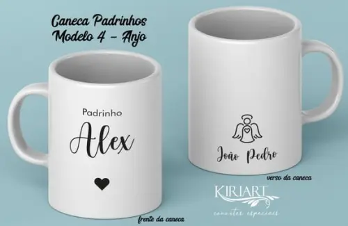 Caneca para Padrinhos de Batismo Unitário