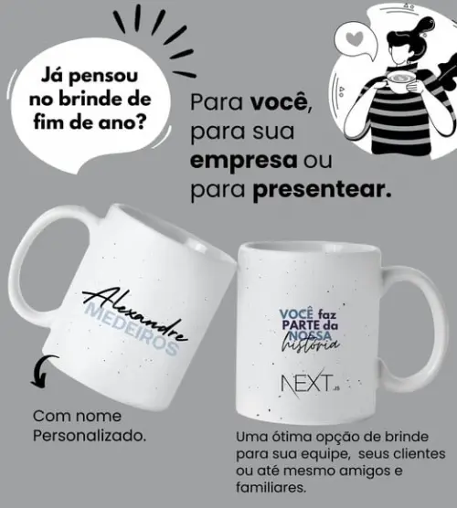 Caneca Personalizada Brinde para Equipe ou Final de Ano