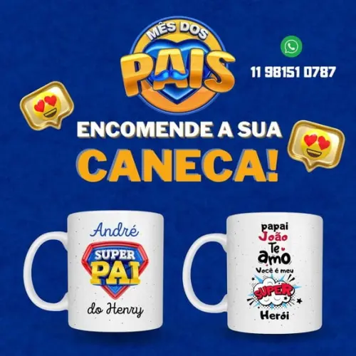 Caneca Personalizada Dia dos Pais