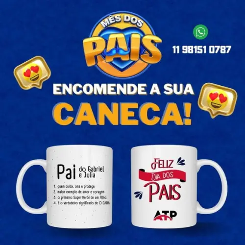 Caneca Personalizada Dia dos Pais