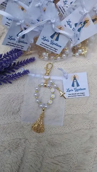 Chaveirinho Terço Personalizados para Nascimento