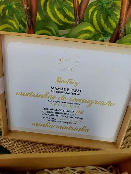 Convite Madrinha ou Padrinho de Consagração