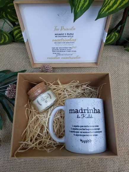Convite ou Lembrança para Padrinho ou Madrinha de Batismo