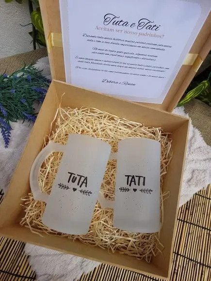 Convite ou Lembrança para Padrinhos de Casamento