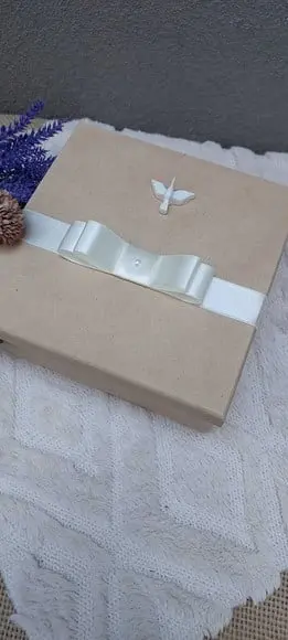Convite Padrinho Batismo com Quadro Bordado e Chaveiro