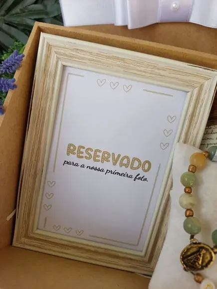 Convite para Casal de Padrinhos de Batismo Rústica