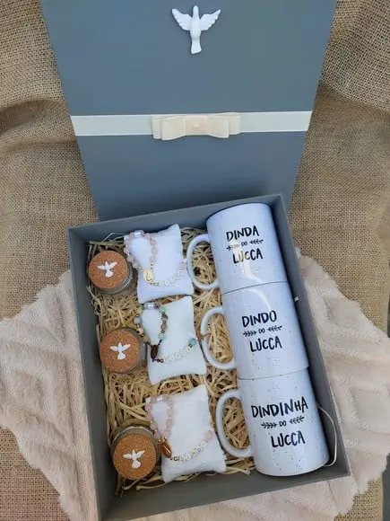 Convite para Padrinhos de Batismo Triplo