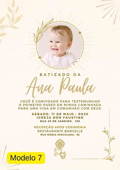 Convite Virtual Batismo
