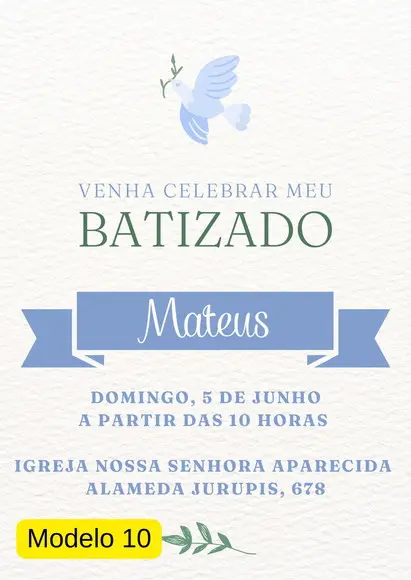 Convite Virtual Batismo