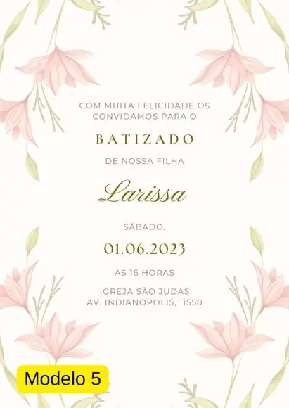 Convite Virtual Batismo