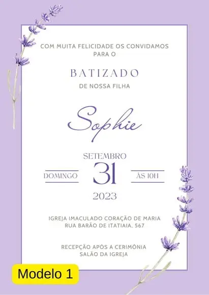 Convite Virtual Batismo