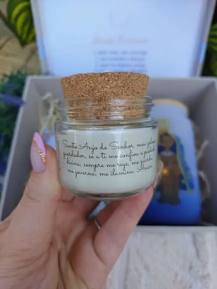 Convite/ Lembrança Copo Luminária para Padrinhos de Batismo