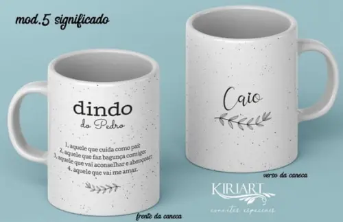 Dupla de Canecas para Padrinhos de Batismo