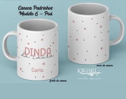 Dupla de Canecas para Padrinhos de Batismo