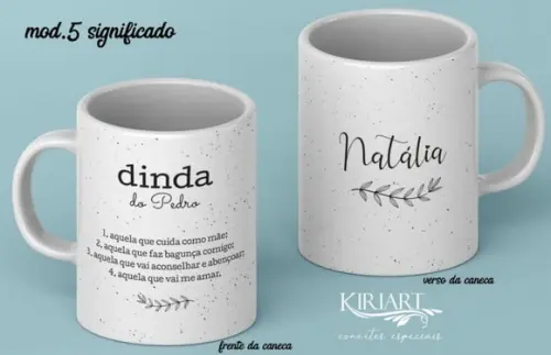 Dupla de Canecas para Padrinhos de Batismo