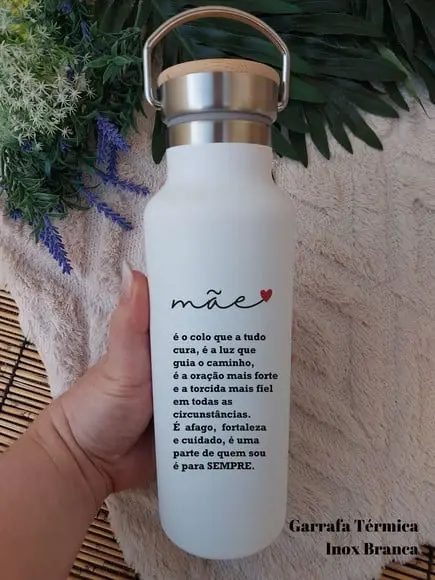 Garrafa Inox Térmica Dia das Mães
