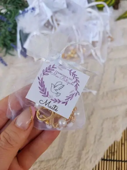 Kit 10 Tercinhos Chaveiro Espírito Santo para Lembrancinhas